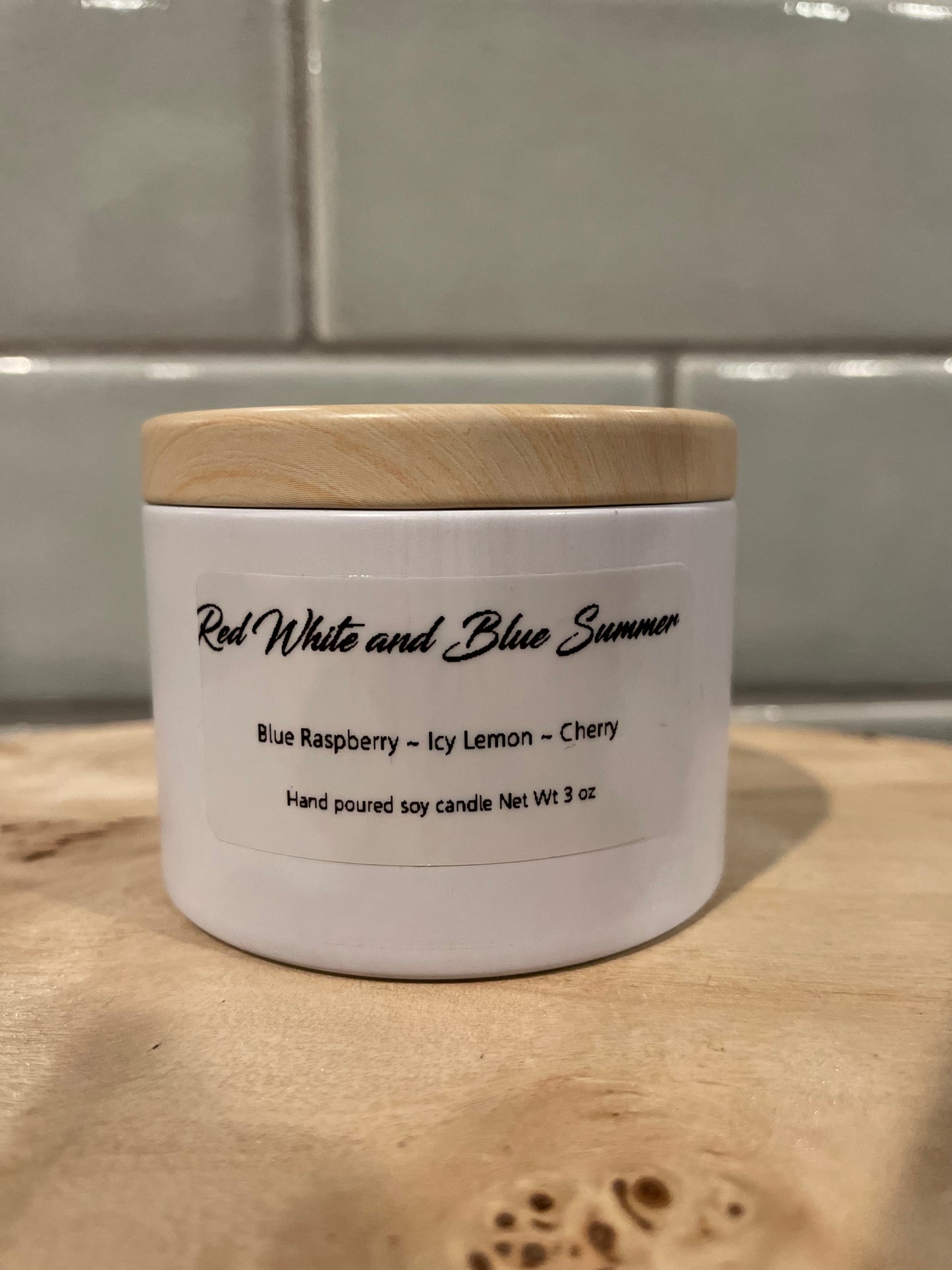 Red White and Blue Summer 3 oz Candle